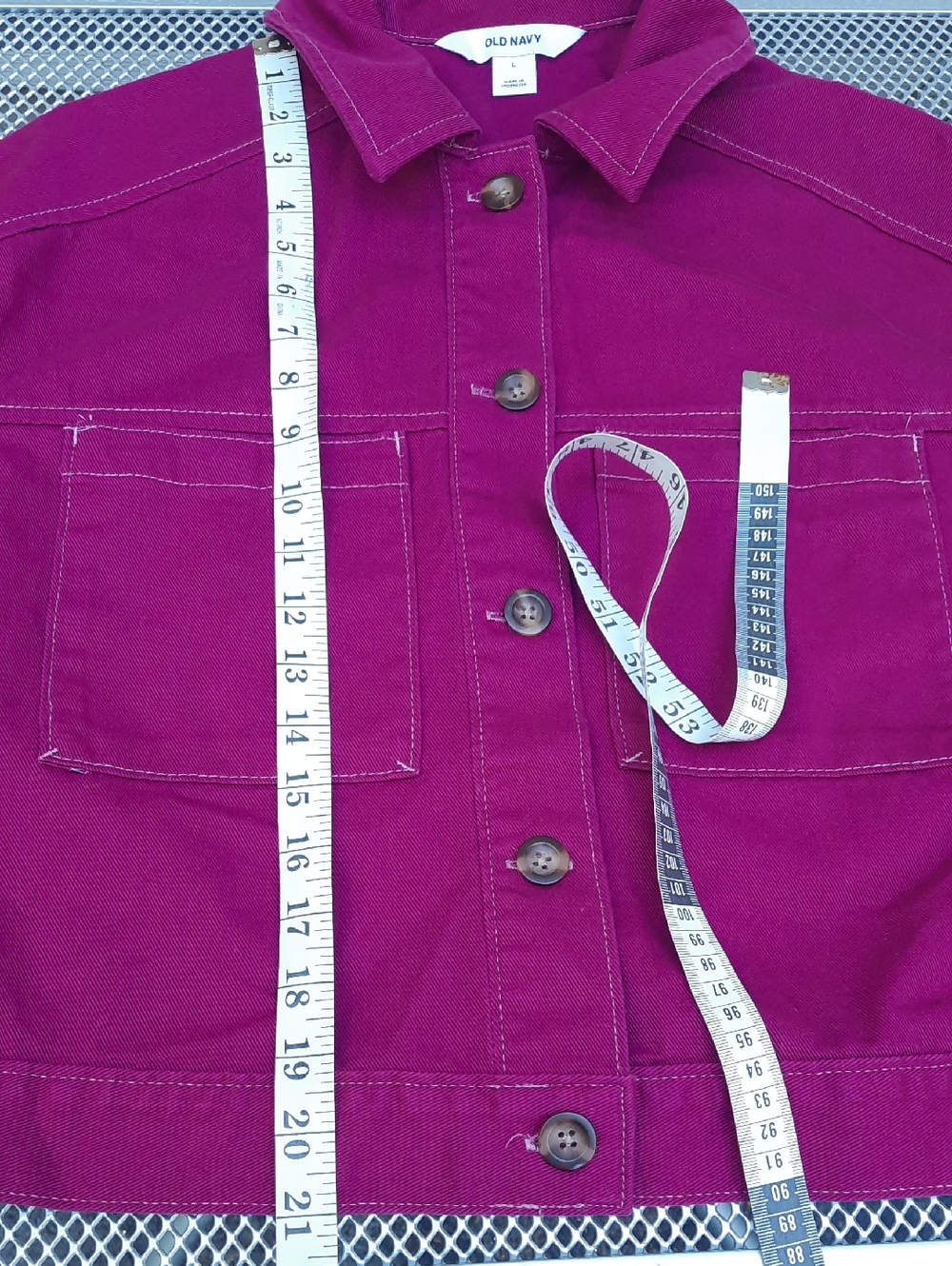 NEW Old Navy Crop Utility Jacket Boysenberry Size Large - Picture 7 of 11